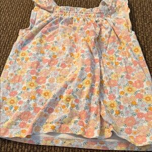 Carter's Pink and White Sleeveless Top